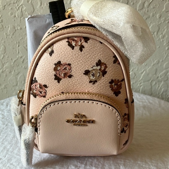 Coach: Rosette Mini Court Backpack Charm - Picture 1 of 14